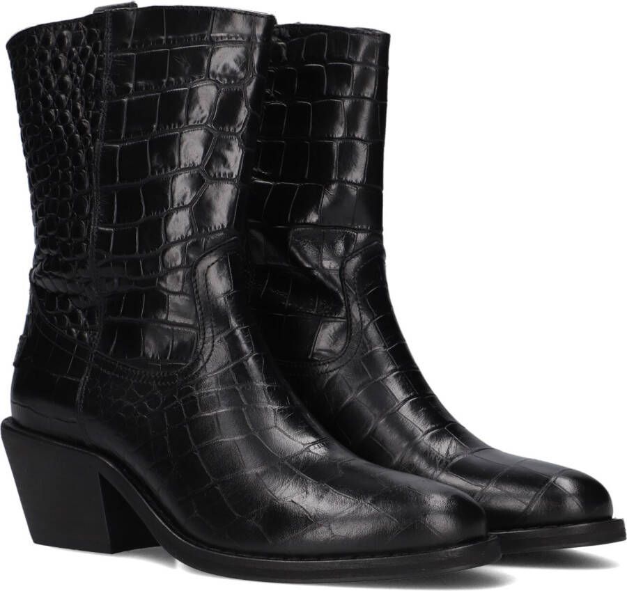 SHABBIES Enkellaarsjes Dames Juul Ankle Boot Maat: 36 Materiaal: Leer Kleur: Zwart