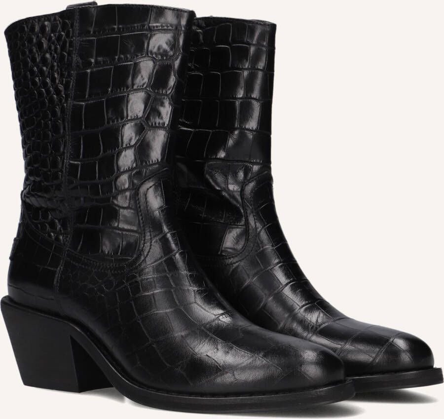 SHABBIES Enkellaarsjes Dames Juul Ankle Boot Maat: 40 Materiaal: Leer Kleur: Zwart