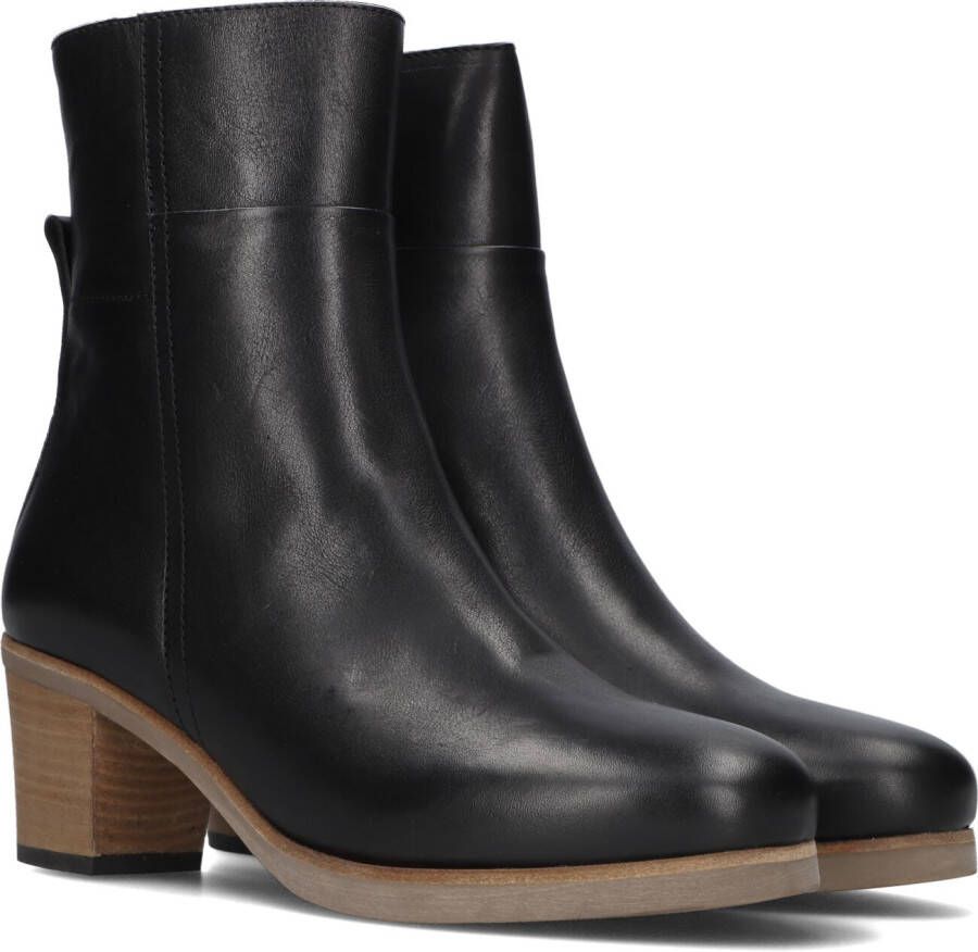 Shabbies Amsterdam Shabbies Lieve G Ankle Boot Enkellaarsjes Enkelboots met rits Dames Zwart