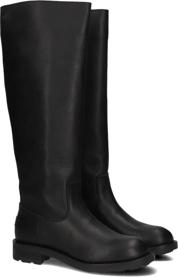 SHABBIES Hoge Laarzen Dames Alyd Tuba Maat: 37 Materiaal: Leer Kleur: Zwart
