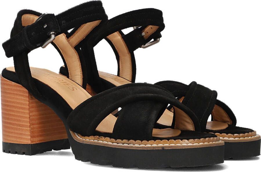 SHABBIES Sandalen Dames 163020155 Shs1171 Maat: 38 Materiaal: Suède Kleur: Zwart