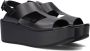 SHABBIES Sandalen Dames 170020275 Maat: 37 Materiaal: Leer Kleur: Zwart - Thumbnail 1