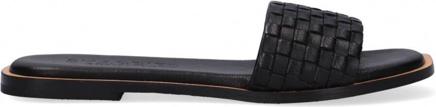 SHABBIES Slippers Dames 170020171 Maat: 36 Materiaal: Leer Kleur: Zwart