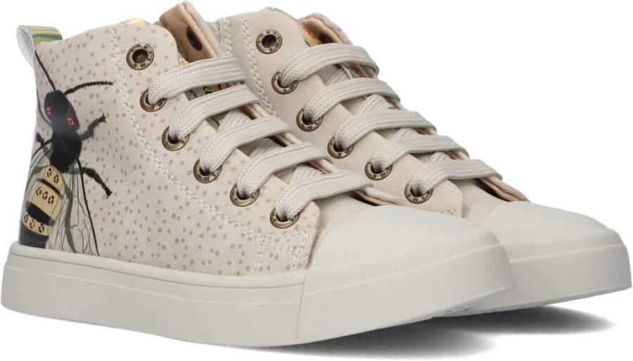 Shoesme Beige Meisjes Leer Printopdruk 28 Sneakers