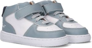 Shoesme Baby Babysneakers Blue White Orange Leer