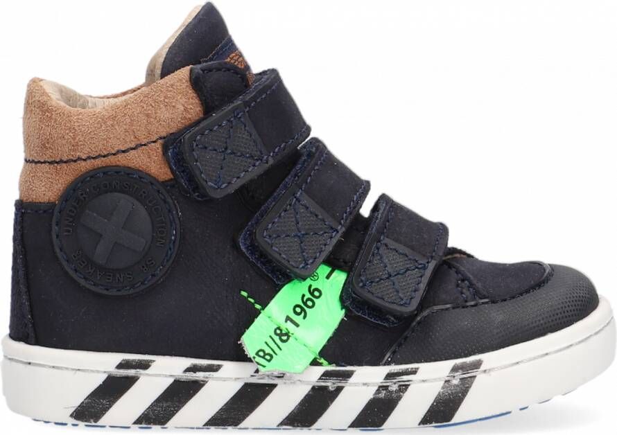 Shoesme Ur21w043 Hoge sneakers Leren Sneaker Jongens Kids Blauw
