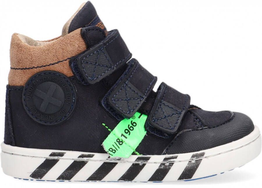 Shoesme Ur21w043 Hoge sneakers Leren Sneaker Jongens Kids Blauw