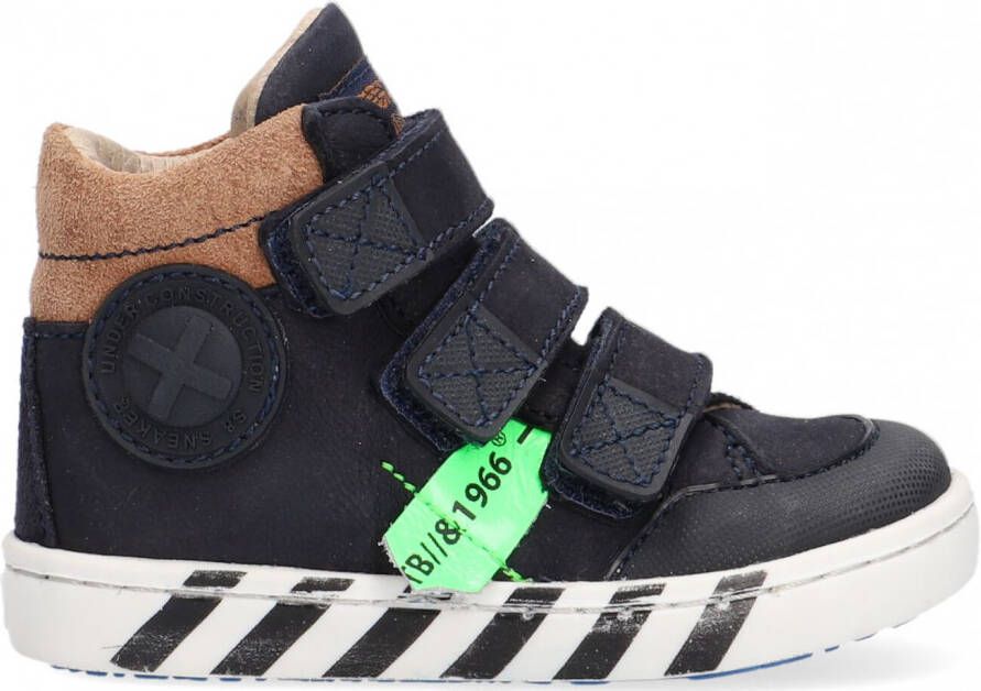 Shoesme Ur21w043 Hoge sneakers Leren Sneaker Jongens Kids Blauw