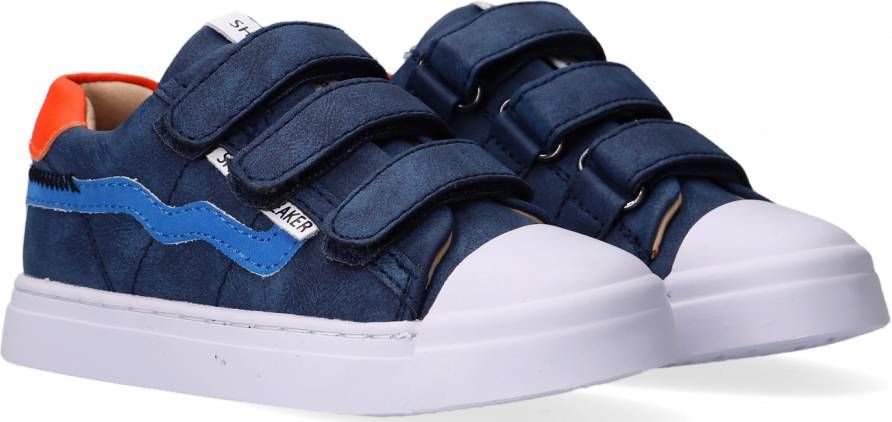 Shoesme Sh21s009 Lage sneakers Leren Sneaker Jongens Blauw - Schoenen.nl