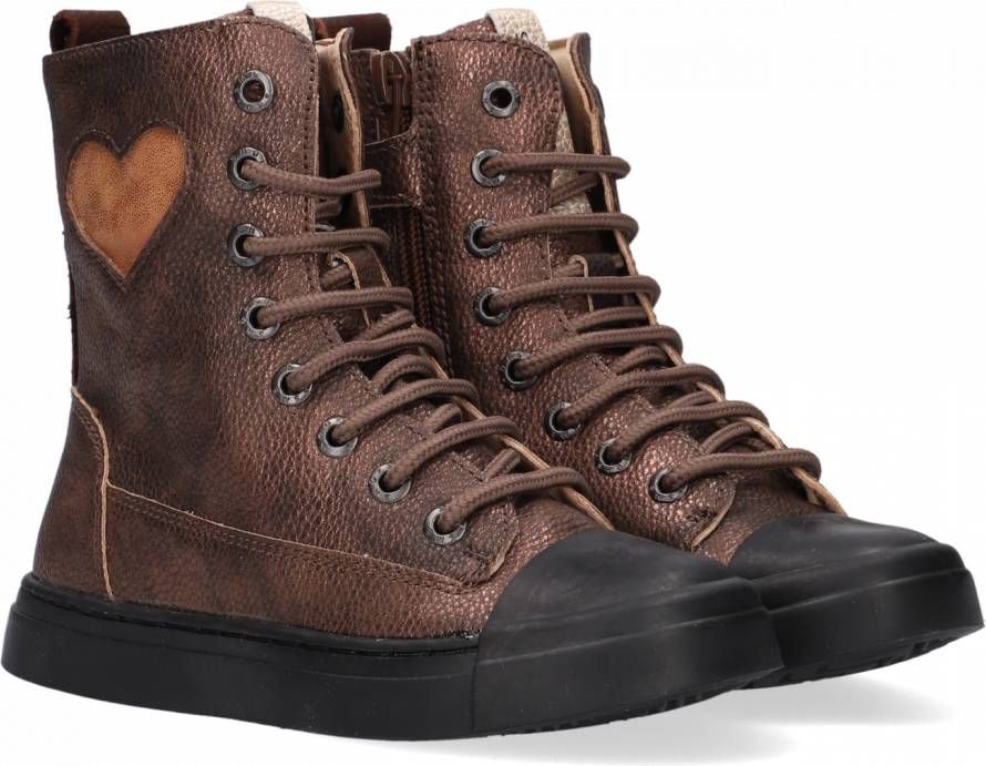 Shoesme Sh21w019 Veterboots Laarzen Met Veters Brons