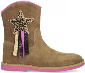 Shoesme SI21W082 B leren cowboylaarzen bruin roze