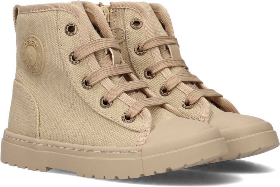 Shoesme Veterschoenen | Meisjes jongens | Camel | Leer