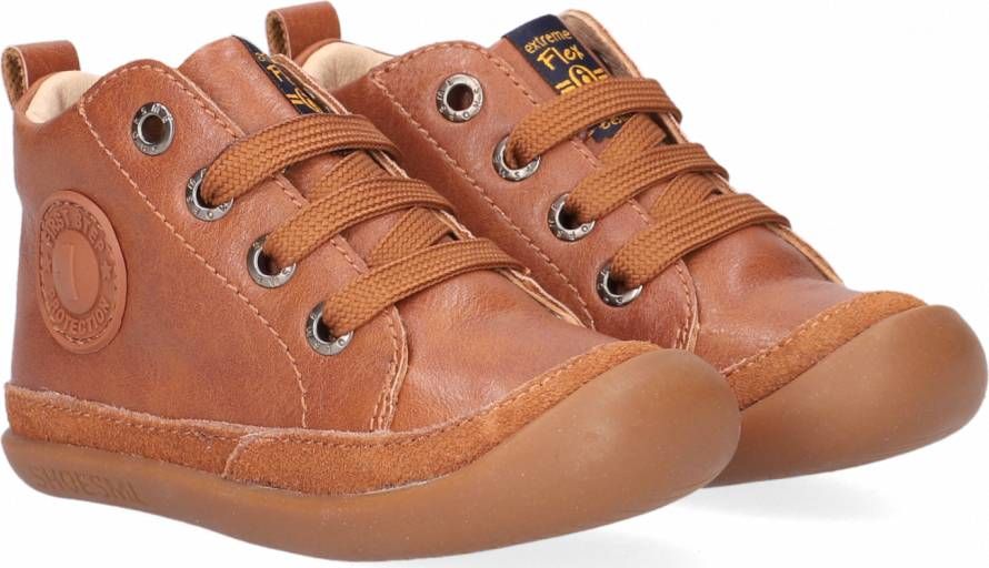 Shoesme BF8W001-F leren babyschoenen cognac Bruin Leer Effen 20