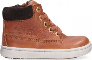Shoesme Ur21w045 Hoge sneakers Leren Sneaker Jongens Cognac