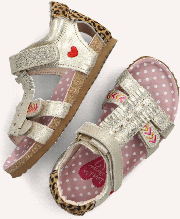 Shoesme BI21S092-A leren sandalen cognac Bruin Meisjes Leer Hartjes 28