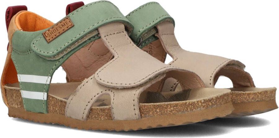 Shoesme leren sandalen groen grijs Jongens Leer Meerkleurig 25