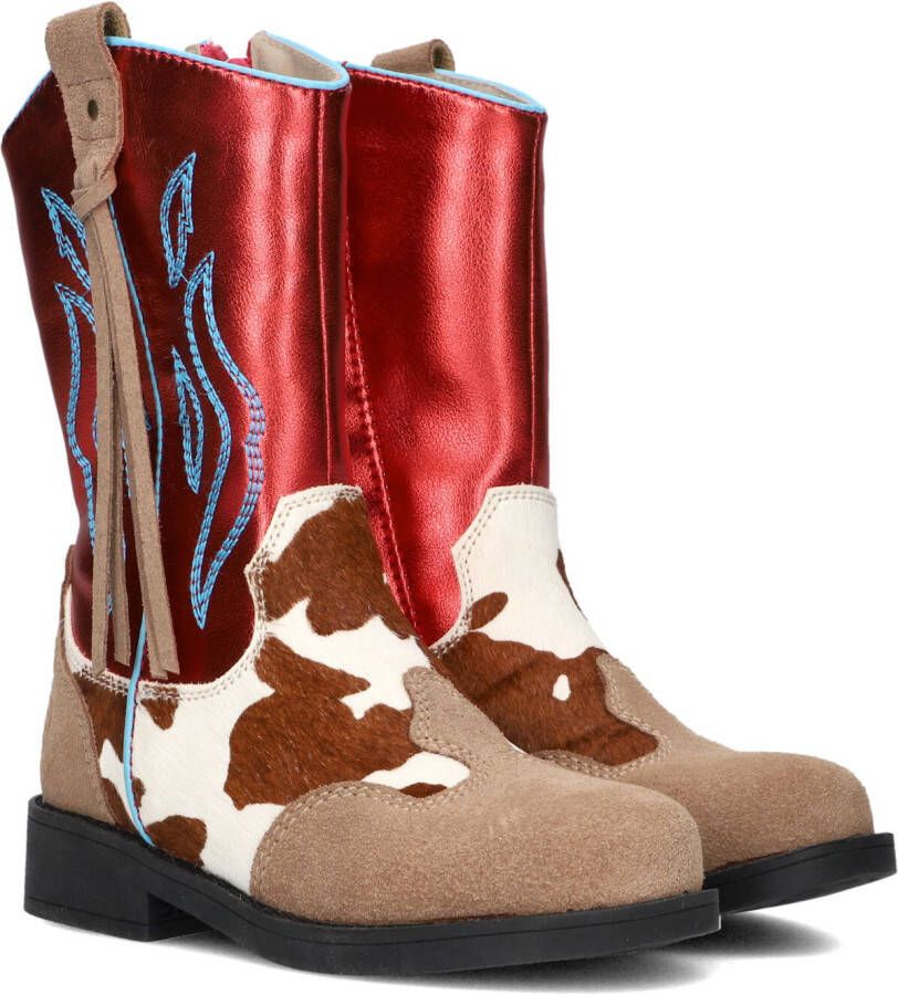 Shoesme Cowboylaarzen rood Leer