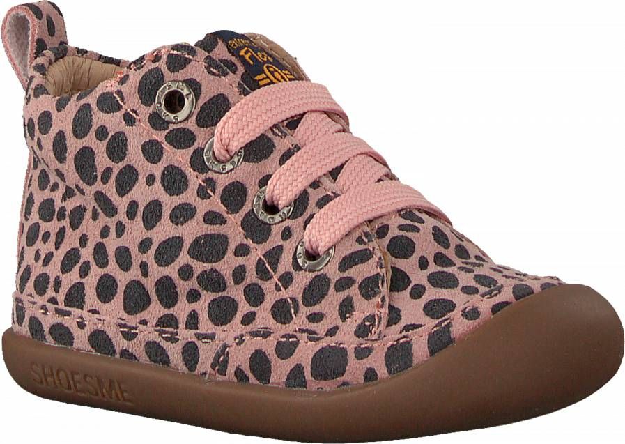 Shoesme Baby | Veterschoenen | | PINK ANIMAL PRINT | Leer