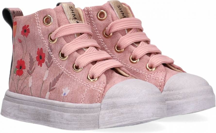 Shoesme Sh21w020 Hoge sneakers Leren Sneaker Meisjes Roze - Schoenen.nl