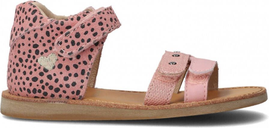 Shoesme roze sandalen met vrolijke dotprint en hartje - Foto 3