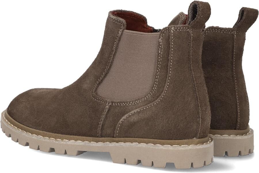 Shoesme suède enkelboots met profielzool kaki - Foto 3