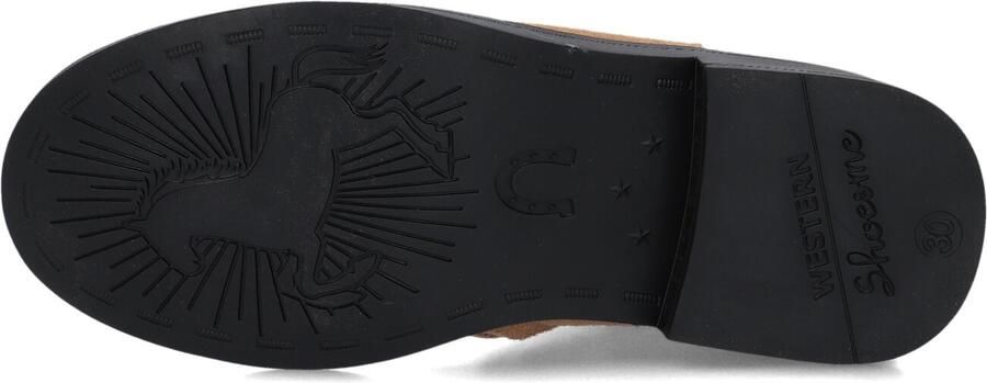 Shoesme Cognac Cowboylaars Met Sterren Laarzen Kinderen Meisjes COGNAC PINK Suède - Foto 5