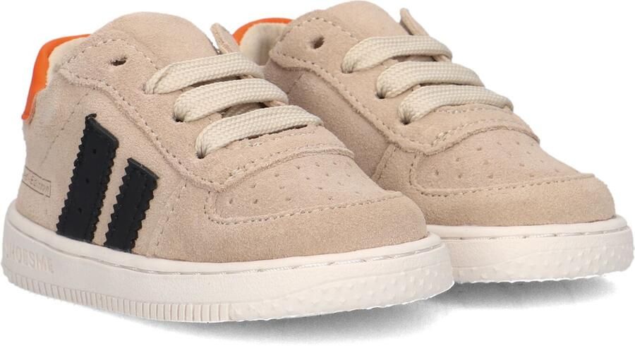 Shoesme Beige Sneakertje Sneakers Kinderen Beige Black Suède