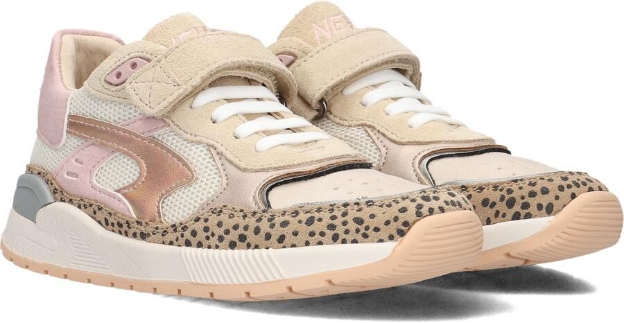 Shoesme Sneaker Met Panterprint Sneakers Kinderen Meisjes Beige Animal Pink Microleer - Foto 2