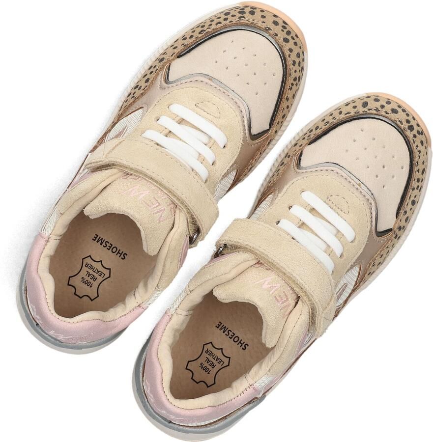 Shoesme Sneaker Met Panterprint Sneakers Kinderen Meisjes Beige Animal Pink Microleer - Foto 4
