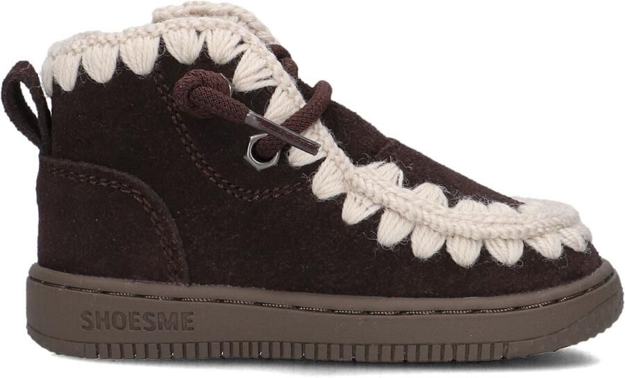 Shoesme suède sneakers donkerbruin Sneaker van