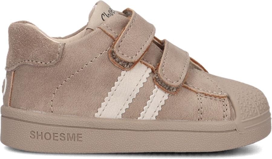 Shoesme Beige Sneakertje Met Stootneus Sneakers Kinderen Unisex Taupe Microleer