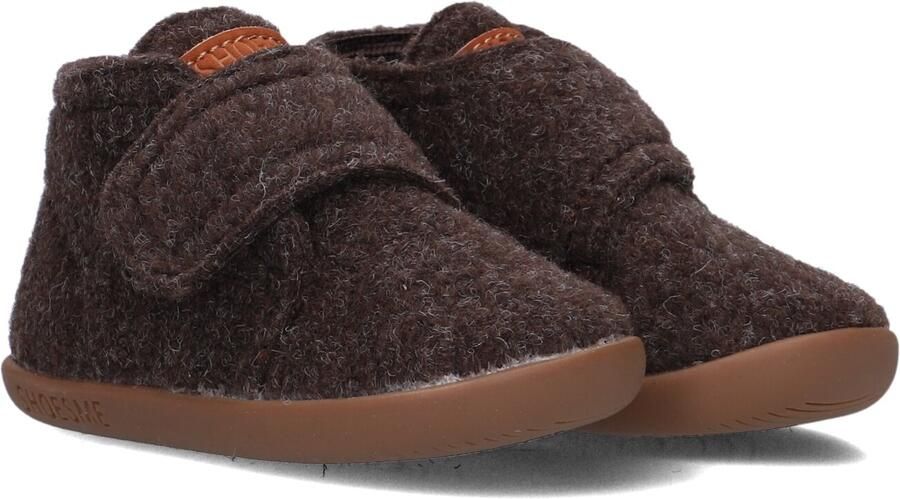Shoesme Donkerbruin Vilten Slofje Baby Slofjes Unisex Dark Brown Vilt