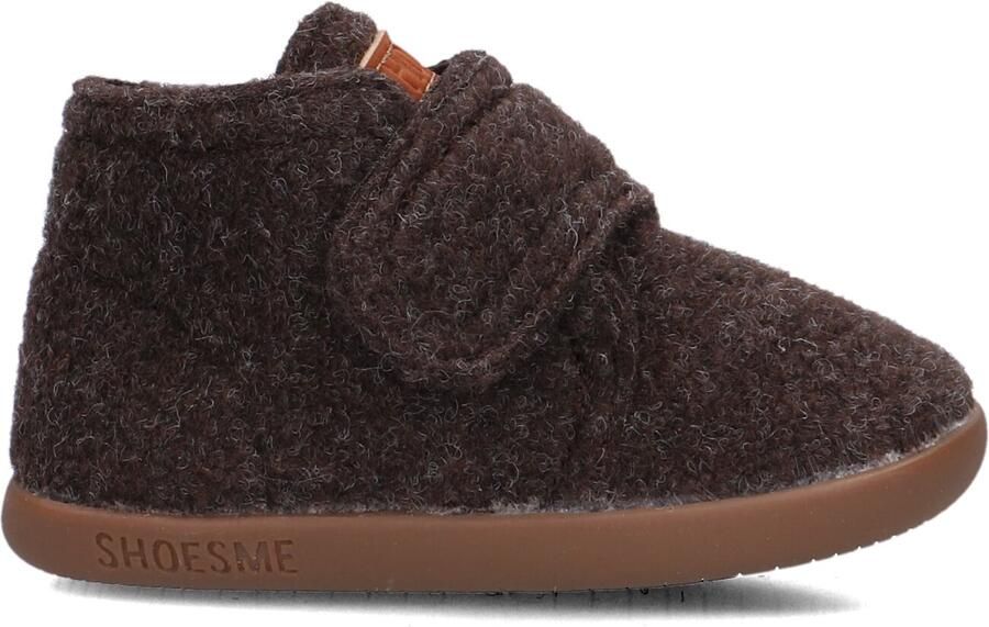Shoesme Donkerbruin Vilten Slofje Baby Slofjes Unisex Dark Brown Vilt