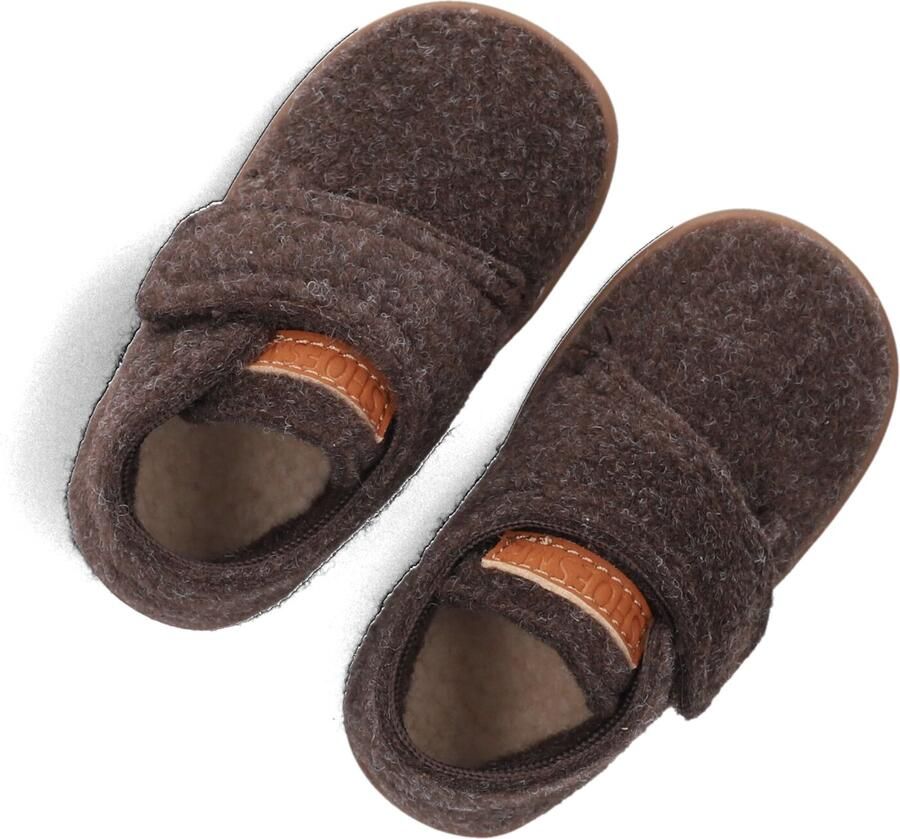 Shoesme Donkerbruin Vilten Slofje Baby Slofjes Unisex Dark Brown Vilt - Foto 4