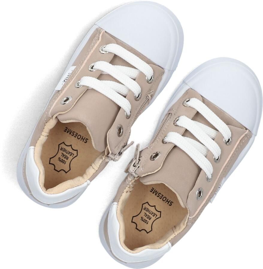 Shoesme Taupe Sneaker Veterschoen Kind Taupe Microleer - Foto 3