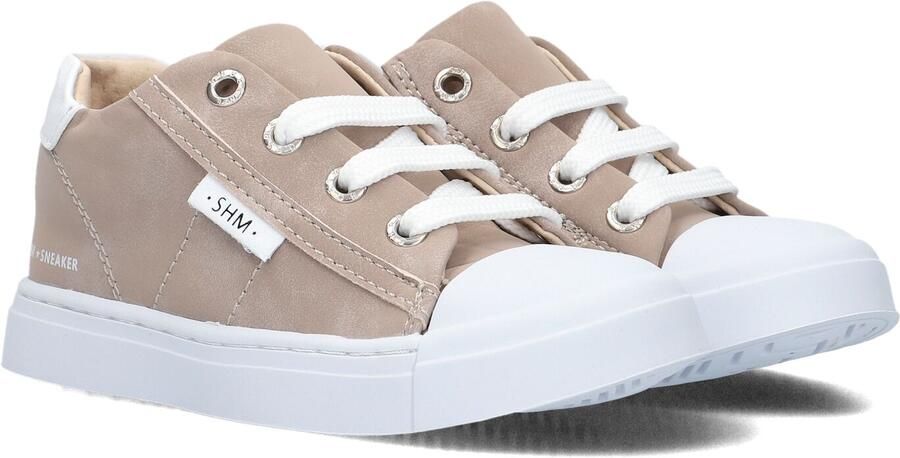 Shoesme Taupe Sneaker Veterschoen Kind Unisex Taupe Microleer