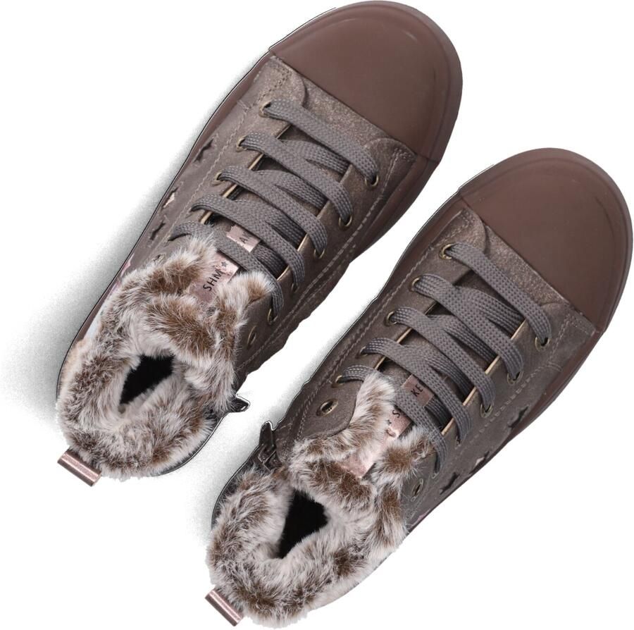 Shoesme suède sneakers donkerbruin Sneaker van - Foto 3