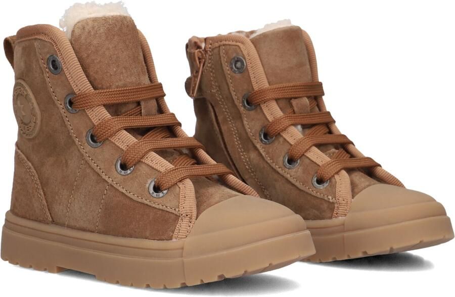 Shoesme Veterboots Jongens Cognac Schapenwol