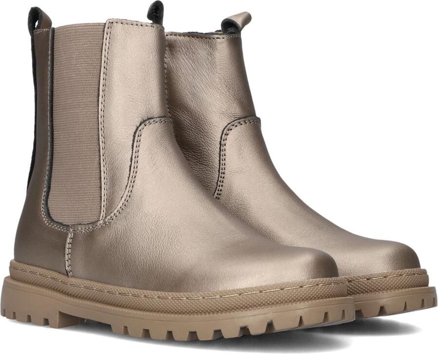 Shoesme leren chelsea boots champagne goud Meisjes Leer Effen 30