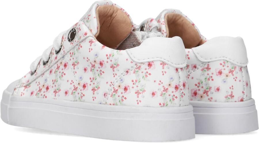 Shoesme SH22S002-A leren sneakers met bloemenprint wit Meisjes Leer Bloemen 22 - Foto 5