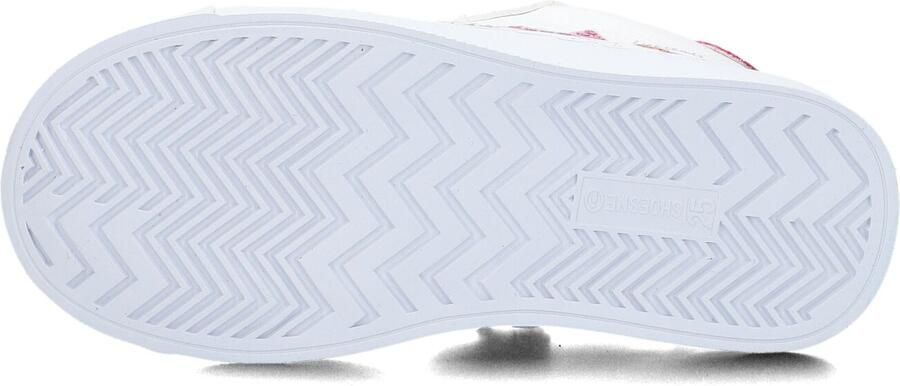 Shoesme Witte Sneaker Met Vlinders Veterschoen Kind Meisjes White Pink Microleer - Foto 4