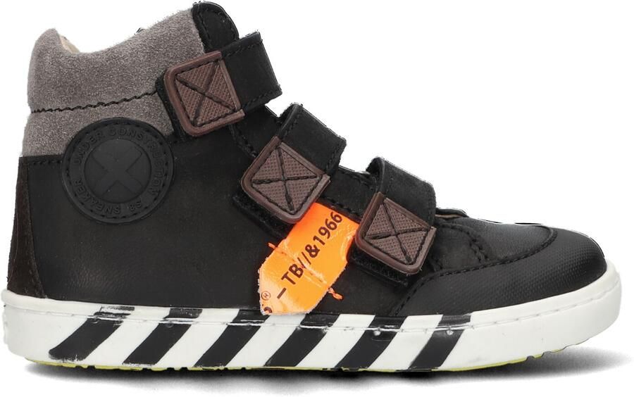 Shoesme Ur21w043 Hoge sneakers Leren Sneaker Jongens Kids Zwart