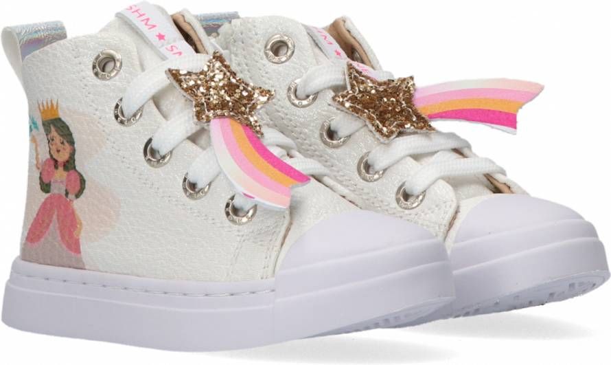 Brood Vrijgevig uitlijning Shoesme SH21S006-E leren sneakers met princes wit - Schoenen.nl