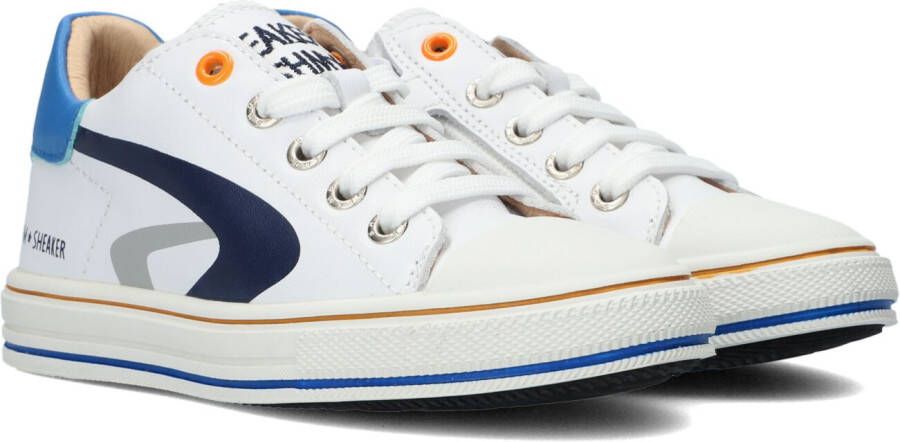 Shoesme On22s201 Lage sneakers Leren Sneaker Jongens Wit