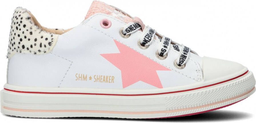 Shoesme On22s202 Lage sneakers Leren Sneaker Meisjes Wit