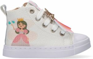 Shoesme SH21S006-E leren sneakers met princes wit