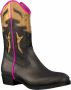 Shoesme WT20W115 Black Metallic Boots western-boots - Thumbnail 1