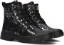 Shoesme leren veterboots zwart zilver Meisjes Leer All over print 28 - Thumbnail 1