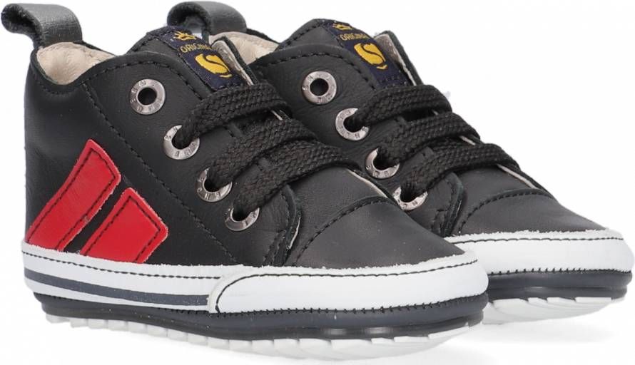 Shoesme BP21W028-D leren babyschoenen zwart rood Meisjes Leer Meerkleurig 21