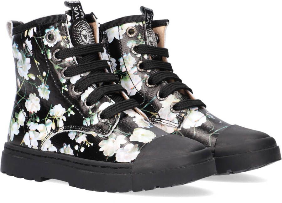 Shoesme Sw21w011 Veterboots Laarzen Met Veters Meisjes Zwart - Schoenen.nl